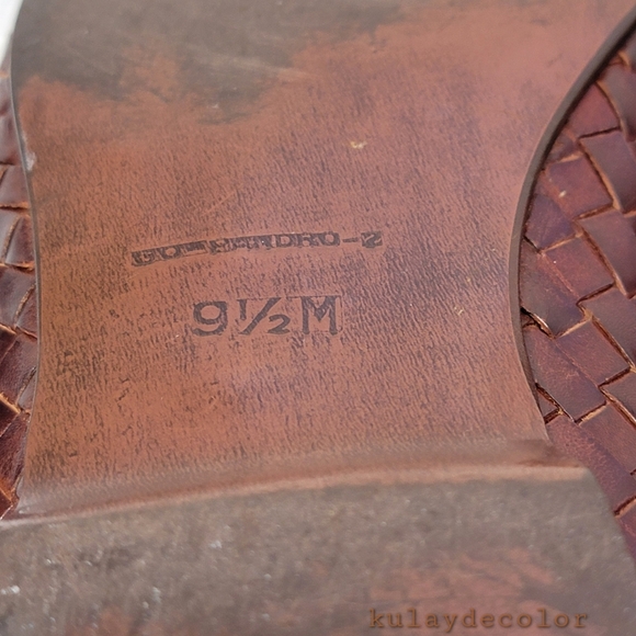 Vintage Pappagallo Woven Leather Tassel Classic Flats Brown Slipon Loafers 9.5 - Picture 14 of 16